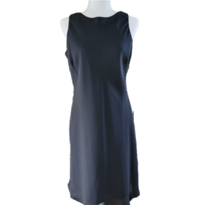Chelsea Nites Little Black Dress Draped Back Size 10 EUC